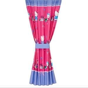 Hello Kitty Girls Window Panel w/Tie Back (1 Panel 1 Tie Back) Decor